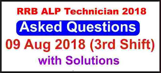 RRB ALP Technician Asked Questions 3rd Shift (9 Aug 2018)