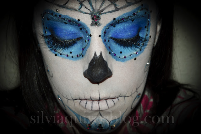 Maquillaje Halloween 15: Calavera Mexicana, Halloween Make-up 15: Mexican Skull, efectos especiales, special effects, Silvia Quirós