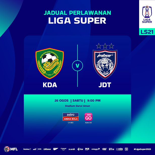 Live Streaming Kedah vs JDT 26.8.2023