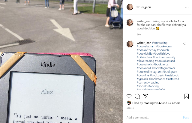 2020: Supermarket car park queueing with Kindle