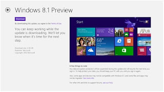 Download Windows 8.1 Preview via Windows Store