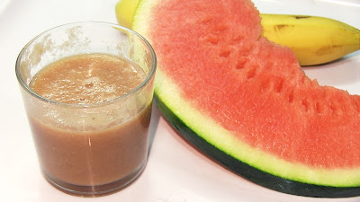 Smoothie de sandia y platano receta facil y sana