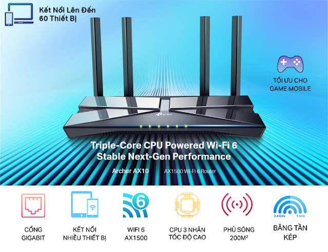 Router WiFi 6 TP-Link Archer AX10
