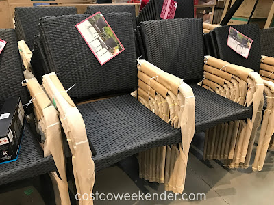 Woven Resin Wicker Bistro Chairs: cost-effective way to get more outdoor seating