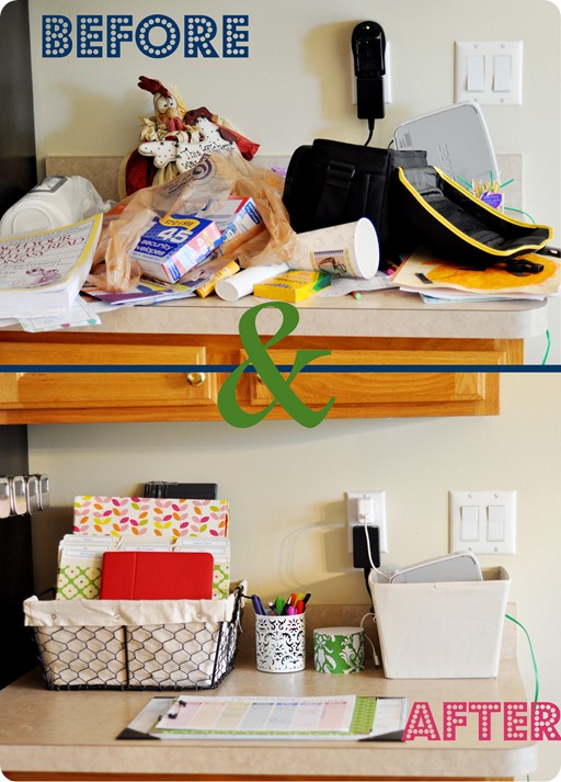 Kitchen organization before & after