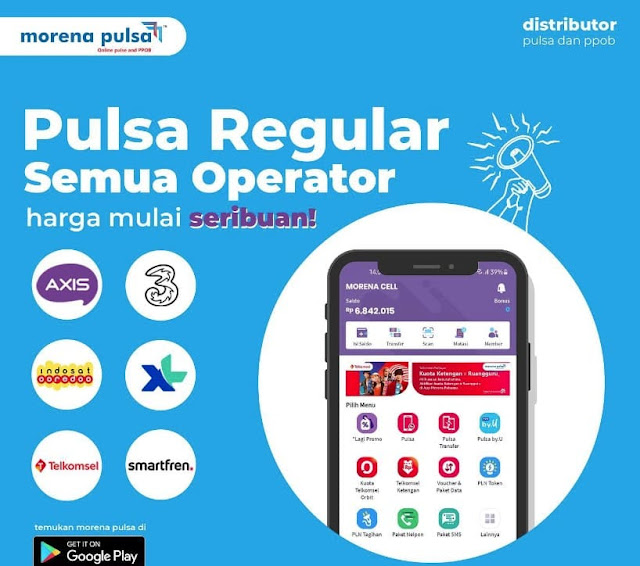 Daftar Harga Kode Produk Morena Pulsa Murah Reload Payment