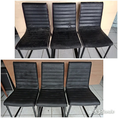 Replacing dining chair's leather 