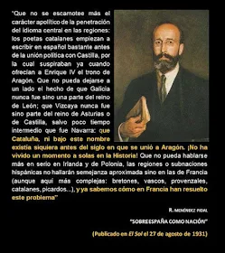 Ramón Menéndez Pidal, idioma, Cataluña