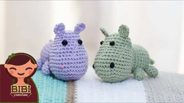 Cómo tejer un lindo hipopótamo amigurumi a crochet