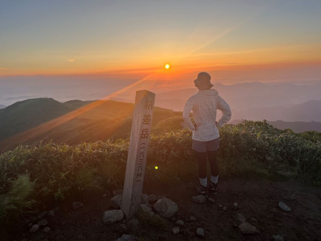 朳差岳からの朝日