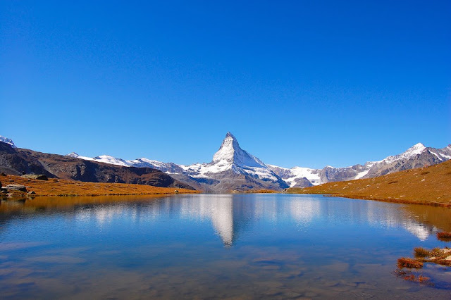 matterhorn with reflection in the lake