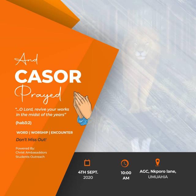 PROGRAM ALERT: AND CASOR PRAYED _CASOR ABSU
