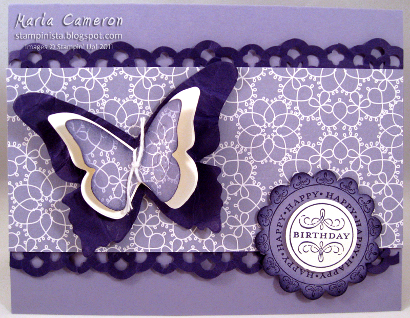This card's monochromatic color scheme was inspired by the Wisteria pattern