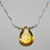 ★It's time for some color: floating AAA golden citrine briolette
necklace★