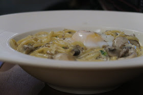 truffle linguine, Greenwood Fish Market