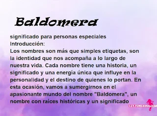 significado del nombre Baldomera