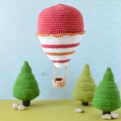 globo aerostático amigurumi