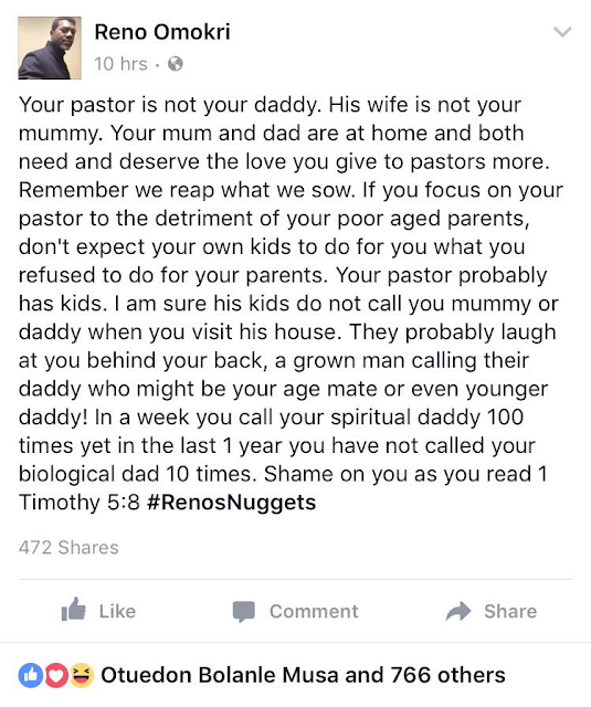 Your Pastor is not Your Daddy