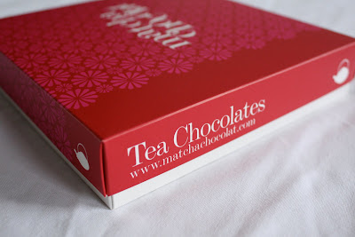 Matcha Chocolat tea chocolates box red