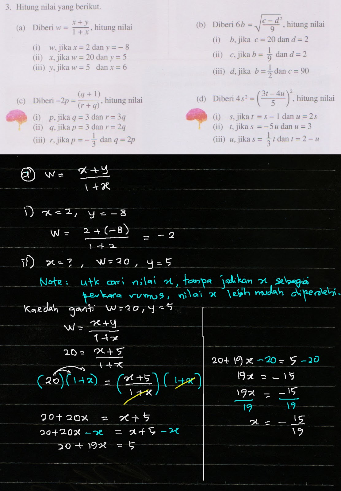 Tingkatan 2 Matematik Bab 3 Rumus Algebra Q3 Menjana Kecemerlangan