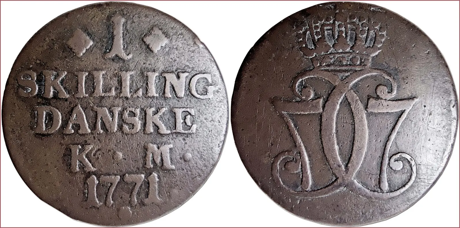 1 skilling, 1771: Kingdom of Denmark