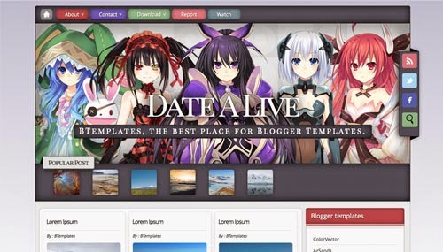 Date A Live blogger template