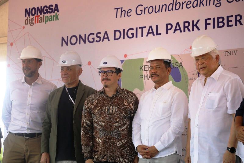 Kepala BP Batam, Muhammad Rudi saat menghadiri Ground Breaking Fiber Optic di KEK NDP