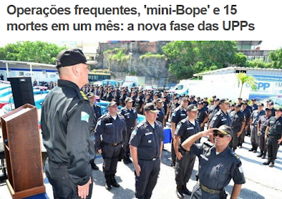 Capa do Extra com imagens do Bope