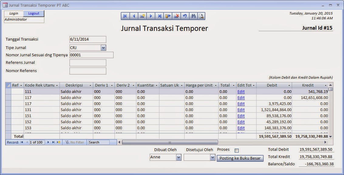 Memahami Jurnal Transaksi - Access Terapan