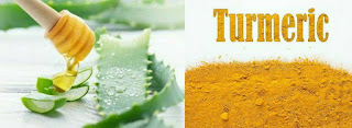 ALOEVERA gel and turmeric powder image
