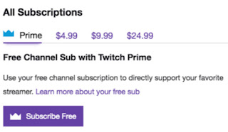 subscription options on twitch