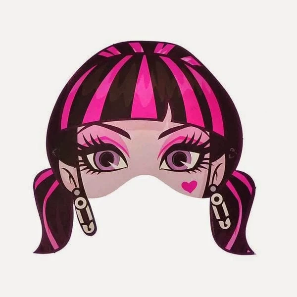 Draculaura Free Printable Mask.