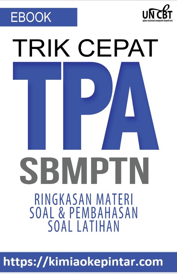 Free Download Buku Trik Cepat TPA SBMPTN (Ringkasan Materi, Soal dan Pembahasan)