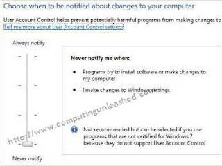 Speed UP Windows 7 by disabling User Account Control(UAC)