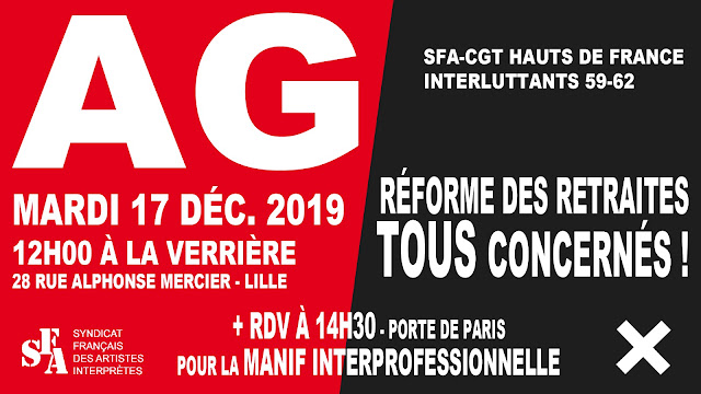 AG Interluttants - 17/12/2019 à 12h00 + Manif à 14h30