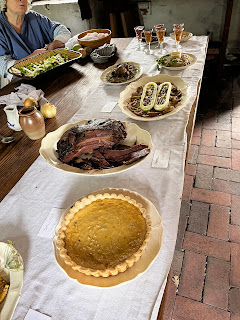 Colonial Meal on display at Colonial Williamsburg