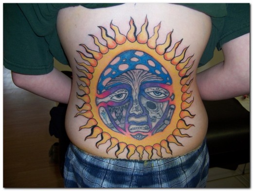 sun tattoos for men