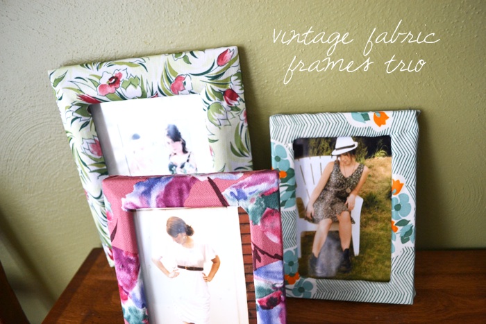 miskabelle vintage: DIY: Vintage Fabric Frame Trio