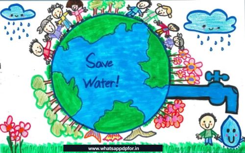 save water save life drawing