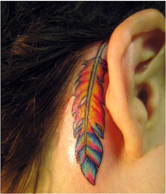 Miami Ink Feather Tattoo for Girls: