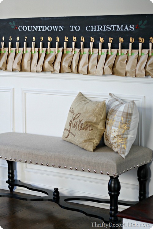 knock off Pottery Barn advent calendar