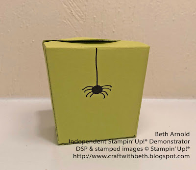 Craft with Beth: Stampin' Up! 8 eight weeks of Halloween takeout framelits frankenstein's monster ghost pumpkin jack-o-lantern bat punch art treat holder halloween box gift packaging