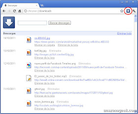 Mostrar descargas chrome