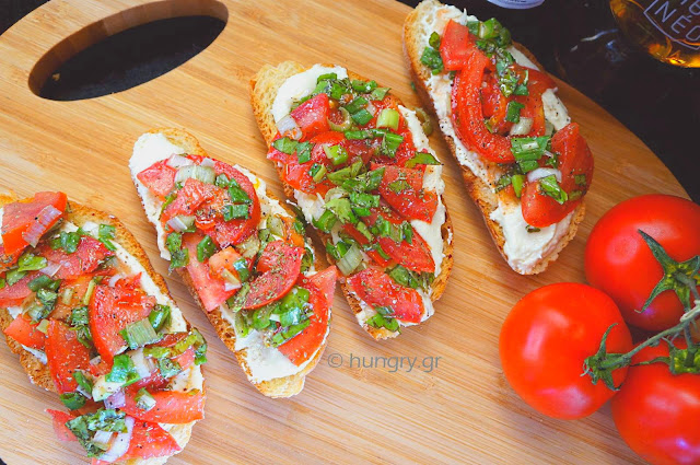 Crostini with Whipped Feta and Tomatoes