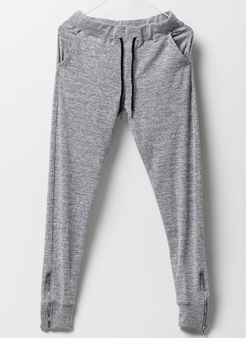 Cotton Sweatpants with Side Zipper Details