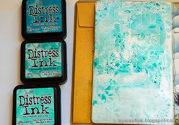 Layers of ink - Birthday Art Journal Page Tutorial by Anna-Karin Evaldsson. Color with Distress Ink.