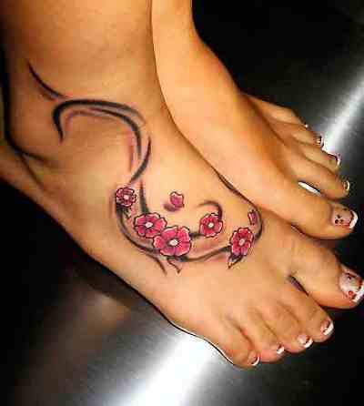 tattoos on foot for girls