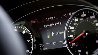 "audi becomes  the first car company to integrate predictive traffic monitoring "