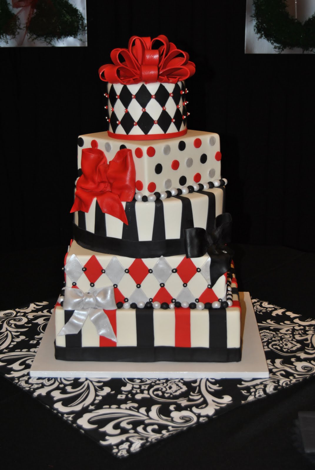 Red, Black & Silver Wedding