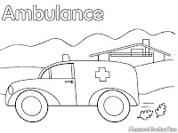 Ambulance Car Coloring Pages